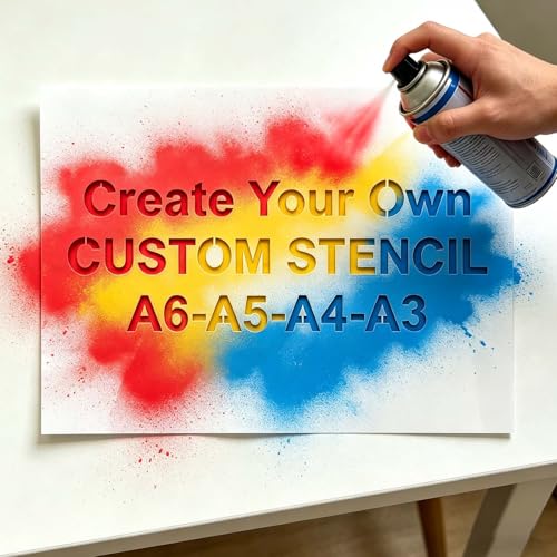 Custom Stencil for Spray Painting, Personalized Reusable Stencils for Crafts, Wood & Signs, Professional Laser Cut Letter Stencils and Logo Template (Custom stencil02) - color: custom stencil02