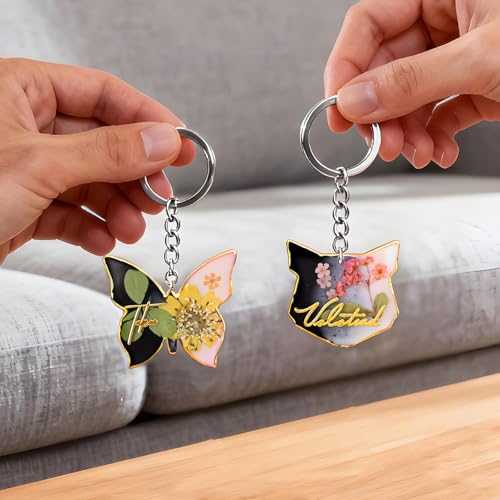 228pcs Resin Keychain Molds, UV Resin Molds for Beginner, Animal Leaf Shape Silicone Molds for Keychain Jewelry Pendant Making - color: 228pcs Animal Keychain Molds