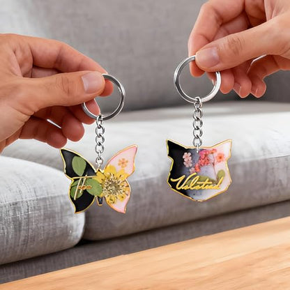 228pcs Resin Keychain Molds, UV Resin Molds for Beginner, Animal Leaf Shape Silicone Molds for Keychain Jewelry Pendant Making - color: 228pcs Animal Keychain Molds