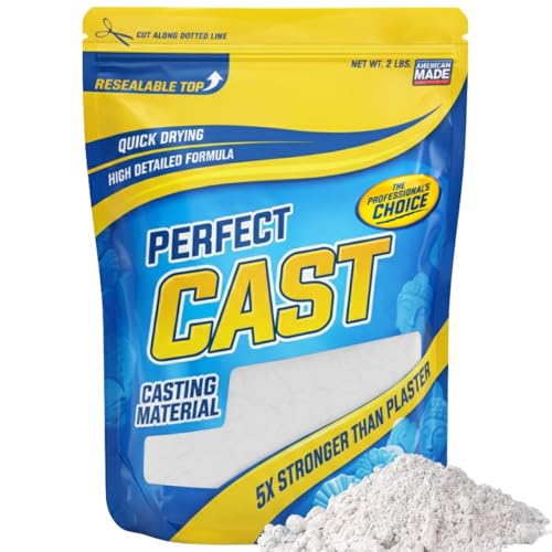 Perfect Cast Mold Casting Powder, Fast-Curing, Non-Toxic, Water-Based Material for DIY Sculptures, Jewelry, Crafts & Models, USA Made, 2 lb Bag - size: 2 lb