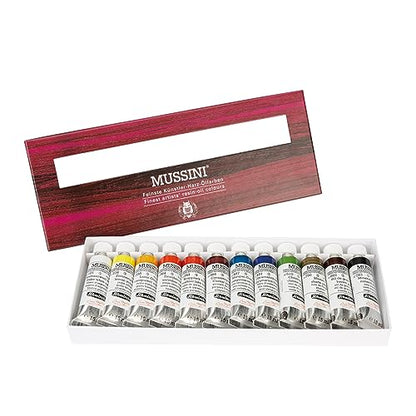 Schmincke - MUSSINI finest resin oil paints, cardboard set, 12 x 15 ml set, 70 012 097 - size: 6.09 Fl Oz (Pack of 1)