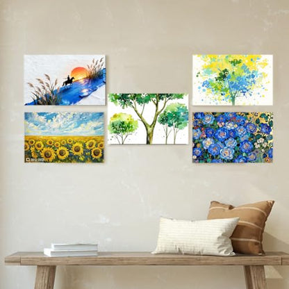 3Pcs Unfinished Wooden Canvas Panels 12x8 Inch Wood Canvas Board Craft Wood Panel Boards for Painting Arts Pouring Use with Oils Acrylic DIY Art Crafts Projects Home Decor - size: 12x8 Inch
