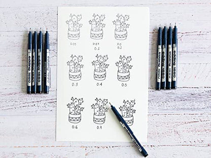 edding 1880 profipen - black - 10 pens - line width 0.5 mm - fineliner pen for precise writing, sketching and technical drawing - fine, metal-encased nib - suitable for use with rulers and stencils - color: 06: 10 Pens - 0.5mm - Black