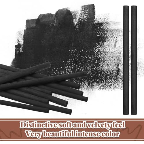 Gueevin 25 Pcs Willow Charcoal Sticks, Willow Charcoal, Artists, Beginners, Students, Perfect for Sketching, Drawing, Shading, and Fine Back to School Christmas Art Gifts (2-4mm) - size: 2-4mm