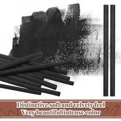 Gueevin 25 Pcs Willow Charcoal Sticks, Willow Charcoal, Artists, Beginners, Students, Perfect for Sketching, Drawing, Shading, and Fine Back to School Christmas Art Gifts (2-4mm) - size: 2-4mm
