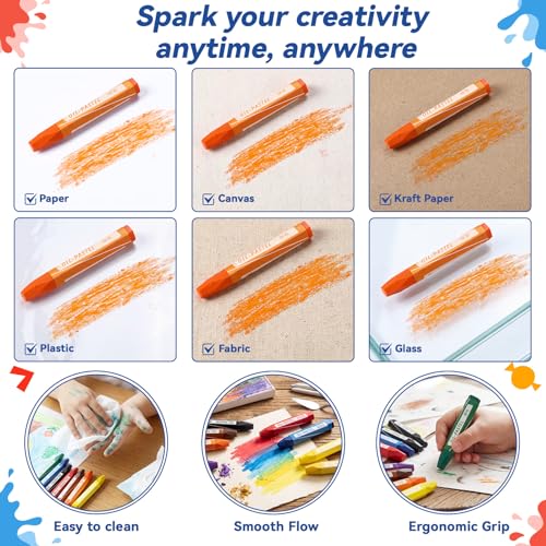 48 Sets 384 Pcs Oil Pastels Bulk 8 Colors Hexagonal Soft Oil Crayons Pastels Easy Grip Non-toxic Art Supplies for Beginners Artists Painting Drawing Blending Graffiti Gallery