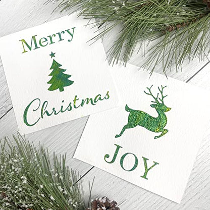 The Crafters Workshop Stencils, Reusable for Crafts, Art, Greeting Cards, Paint or Mixed Media, 2 Pk, 6" x 6", Merry Tree/Reindeer Joy - style: Merry Tree / Reindeer Joy