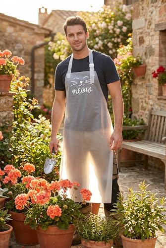 Nanxson TPU Waterproof Apron Lightweight Work Apron with Adjustable Buckle | Liquid Resistant,Neck buckle design,Easy to clean,Unisex,Butcher Apron for Dishwashing Grooming,Halloween - color: Transparent