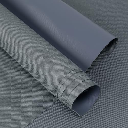 Marine Waterproof Canvas Fabric 600Denier 72"×60" Canvas Cordura Material with Waterproof PVC Backing for Auto Boat Awning Home Cushion, Grey - color: Grey, size: 72x60 inch