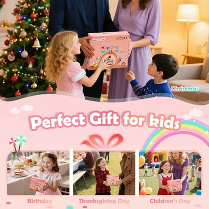 Aestd-ST Air Dry Clay Kit - Cake Themed, Modeling Clay for Kids, Dessert DIY Magic Clay with Tools and Tutorials, 12 Boxes Molding Clay, Soft & Non-Sticky, Arts and Crafts Gifts for Kids - color: Cake Theme