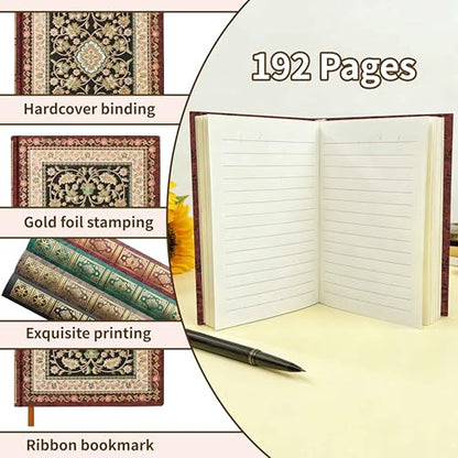 Mlife A6 Small Notebook,Lined Pocket Notebook Hardcover,Journaling Notebooks,192 Pages,100 GSM paper,3.74''* 5.5'',Mini Journal for Women and Man - color: D, size: A6 Lined