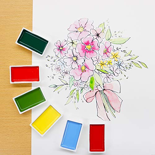 Kuretake GANSAI TAMBI Watercolor Paint Set 24 Colors, Professional-quality art supplies for artists adult painting aketching, Non-Toxic, Made in Japan - style: Set of 24 colors