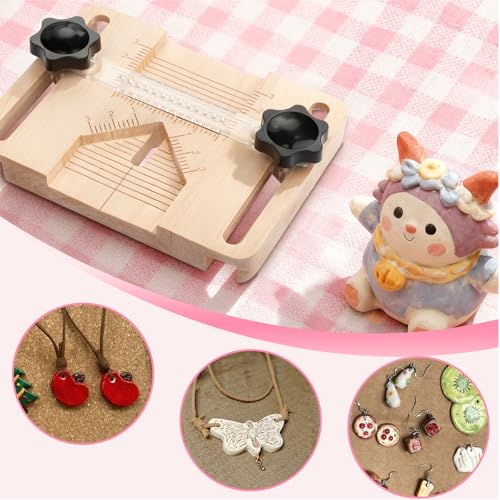 Polymer Clay Earring Hole Drill Guide Tool, Precision Drilling Guide for Polymer Clay Jewelry Earring Making Tools & Clay Craft Accessories