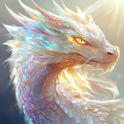 BSNRCH 5D Diamond Painting Kits for Adults Beginners Dragon Diamond Art Kits for DIY Full Round Paint with Diamond Art Dots Crystal Dragon Gem Art Painting Crafts Kits 12 x12inch - color: Dragon