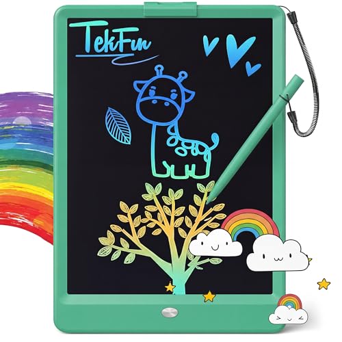 TEKFUN LCD Writing Tablet for Kids, 10-inch Coloring Drawing Pad, Mess Free Doodle Board, Easter Gifts for Boys and Toddlers, Toys for 3 4 5 6 7 8 Year Old Girls(DarkGreen) - color: Darkgreen, size: 10 inch