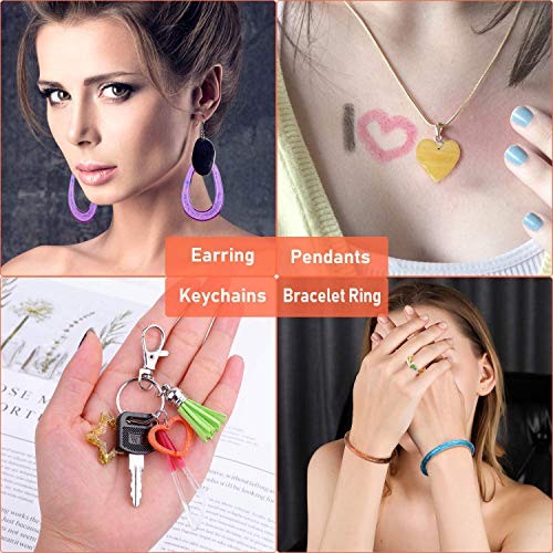 Resin Molds for Jewelry, Paxcoo 678pcs Earring Making Kit with 28pcs Epoxy Molds and 650pcs Earring Hooks, Jump Rings for Pendants, Resin Crafts, DIY Earring