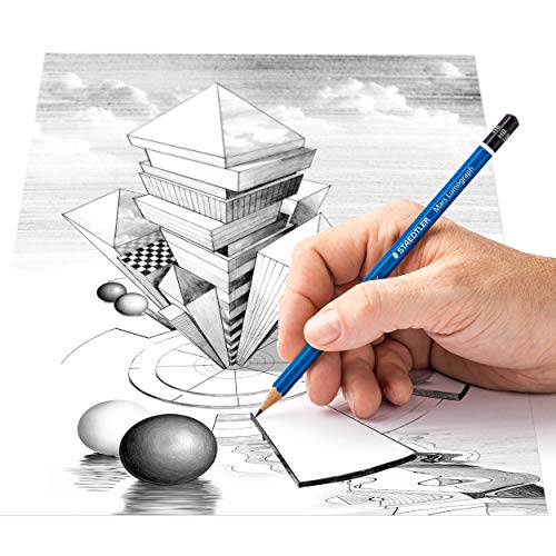 STAEDTLER Mars Lumograph 10H Graphite Art Drawing Pencil, Very Hard, Break-Resistant Bonded Lead, 12 Pack, 100-10H - color: 10H