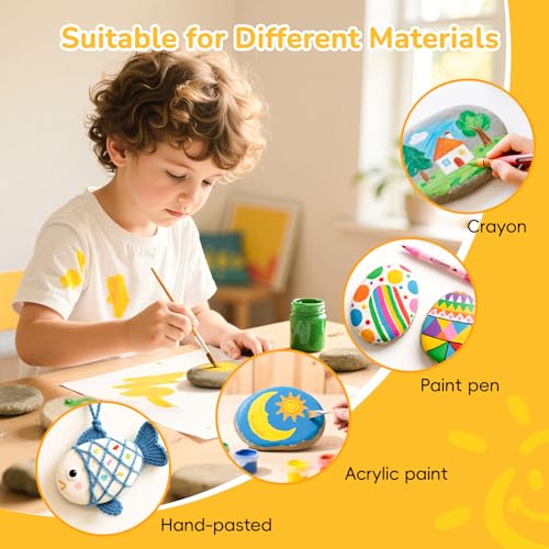 Simetufy 30Pcs Large Rocks for Painting 3.3-4.5Inch Natural River Stones for DIY, Art & Crafts, Smooth Paintable Flat Rocks Bulk for Adults, Children, Home Decor - size: 3.3-4.5in -30pcs