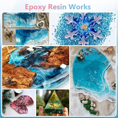 Epoxy Resin 1Gallon - Crystal Clear Epoxy Resin Kit - No Yellowing No Bubble Art Resins Casting for Art Crafts, Jewelry Making, Wood & Molds(1/2 Gallon x 2) - size: 1Gallon
