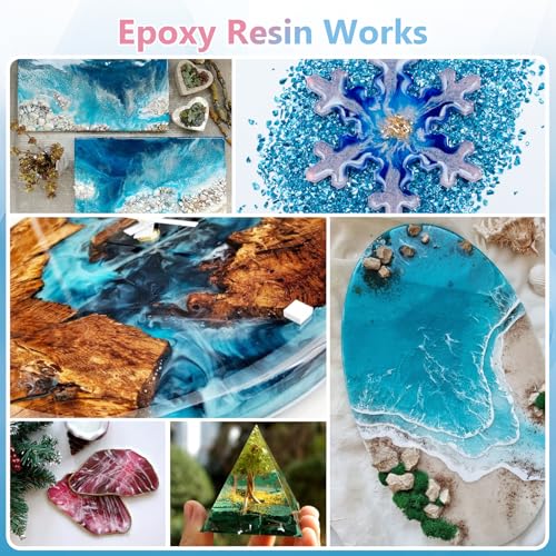 KISREL Epoxy Resin 2 Gallon - Crystal Clear Art Resin Kit - No Yellowing, No Bubble, Easy to Use for Casting, Coating, Art, Craft, Jewelry Making, Woodworking, Countertop - size: 2 Gallon