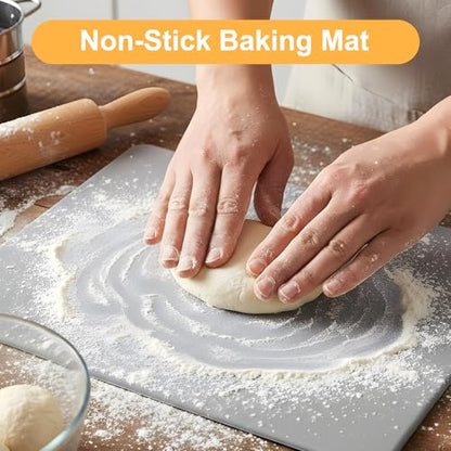 2pcs Silicone Mat for Crafts, 9.45 X 7.87 In Silicone Mat for Kitchen Counter, Heat Resistant Non-Slip Counter top Protector, Placemat, Baking (Dark Gray)
