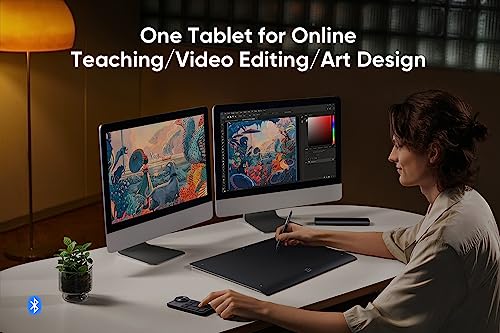 XPPen Wireless Drawing Tablet Deco Pro LW 2nd, 11 Inch Bluetooth Computer Graphics Tablet with X3 Pro Stylus & Mini Key-dial, Digital Drawing Pad for Animation, Digital Art, Video Editing - size: 11 Inch