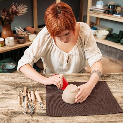 2 PCS Silicone Pottery Ribs, Soft Silicone Mud Sculpting Tools, Red and Green Silicone Clay Pottery Rib for Shapes Sculpting, Mud, Trimming, Throwing
