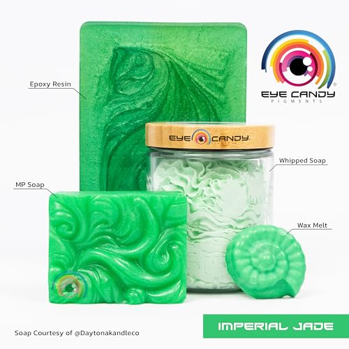 Eye Candy Pigments Premium Green Mica Powder - Imperial Jade (50gr) - for Epoxy, Resin, Soap, Paint, Woodworking, Acrylic Pouring, Bath Bombs, Fishing Lures - DIY Arts and Crafts Additive - color: Imperial Jade