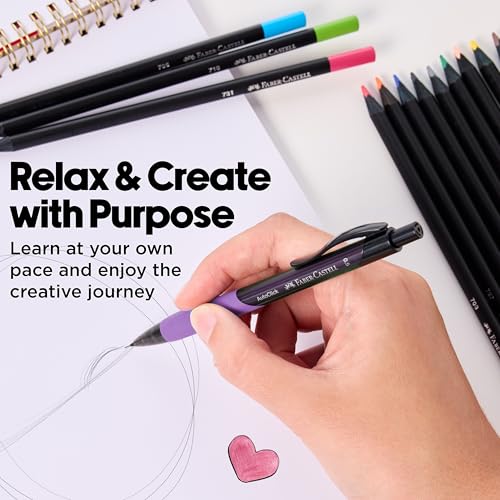 Faber-Castell Anime Drawing Kit: Shojo Edition | Step-by-Step Instruction Book with 20 Practice Pages, Color Pencil Set & Drawing Supplies for Kids, Summer Craft Supplies(1 Book) - style: Shojo Edition