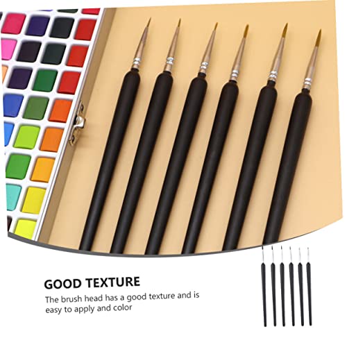 TEHAUX 18pcs Fine Detail Paint Brush for Acrylic Watercolor and Oil Painting Hair Miniature Painting Pens Comfortable Grip for Artists