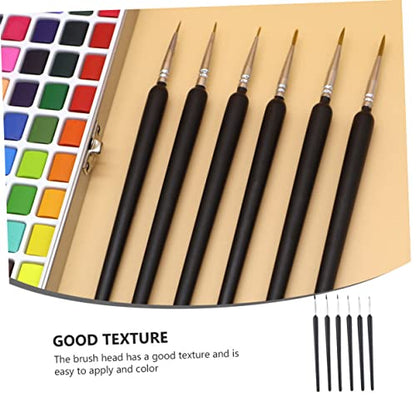 TEHAUX 18pcs Fine Detail Paint Brush for Acrylic Watercolor and Oil Painting Hair Miniature Painting Pens Comfortable Grip for Artists