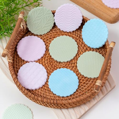 KALAIEN 3 Pack Cookie Embosser Set, Fondant Impression Mats Acrylic Embosser for Fondant Stamps, Texture Sheets for Polymer Clay, Chocolate, Cupcake Topper, Fondant Molds-Style 4 - color: Style 4