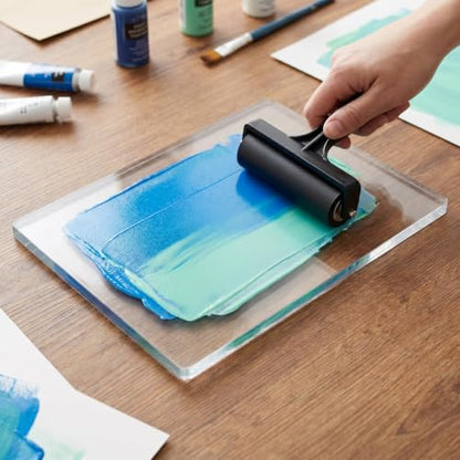 GALPADA Gel Printing Plate for Kids Soft Flexible Gel Press for Arts and Crafts Non Stick Reusable Monoprinting Surface for Card Making Scrapbooking Mixed Media Projects 9 7 X 7 8 Inch