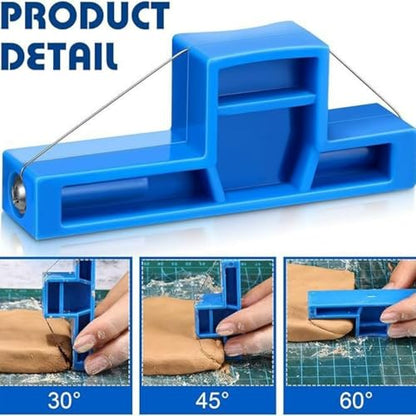 Clay Cutting Wire & Corner Trimmer Tool Set Stainless Steel Pottery Craft Knife for Sculpting Wedging and Shaping Clay (S) - size: S