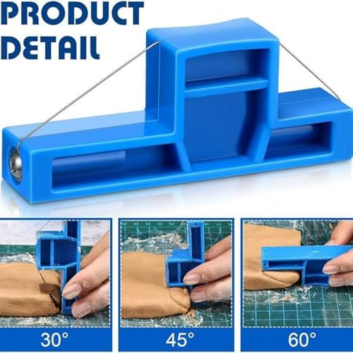 Clay Cutting Wire & Corner Trimmer Tool Set Stainless Steel Pottery Craft Knife for Sculpting Wedging and Shaping Clay (S + M) - size: S + M
