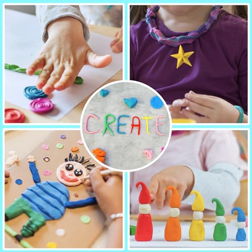 Modeling Clay Kit, 40 Colors Air Dry Clay | DIY Molding Clay with Tools, Kids Art Crafts Gift, For Boys & Girls Age 3-12 Year Olds - color: 40 Colors