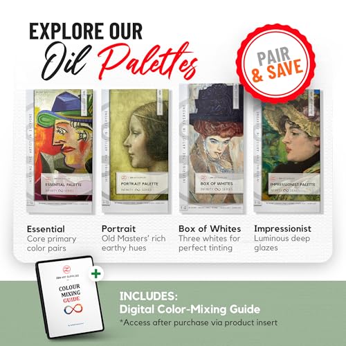 ZenART Professional Oil Paint Set - 8 x 50ml Leak-Proof Tubes - Non-Toxic, Creamy, Rich Pigmented Art Paints, Essential Primary Color Palette - Easy to Mix Lightfast Oil Paints for Artist & Beginners - color: Essential Palette (Primary Colors) – 8 × 1.7oz