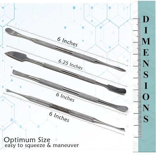 A2ZScilab - Stainless Steel Spatula Wax & Clay Sculpting Tool Carver Set, Carving Pottery Tools - Sculpture Shaper Polymer Modeling Tools for Clay, Pottery, Ceramics Artwork & Holiday Crafts (4PCS) - style: 4PCS