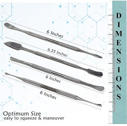 A2ZScilab - Stainless Steel Spatula Wax & Clay Sculpting Tool Carver Set, Carving Pottery Tools - Sculpture Shaper Polymer Modeling Tools for Clay, Pottery, Ceramics Artwork & Holiday Crafts (4PCS) - style: 4PCS