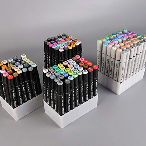 Penholder 30/36/40/48 Slots Plastic Marker Pen Box Storage Holder Brush Pencil Rack Table Stand Paint Brushes Holding Organizer, 14.3x10.7x5cm
