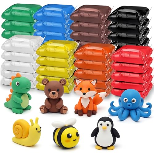 VioraWhite 40 Pcs 21oz Air Dry Clay Bulk Modeling Ultra Lightweight Foam Modeling Clay for Kids Adults Magic DIY Crafts Party Arts and School Project Gifts Supplies(Classic Colors) - color: Classic Colors