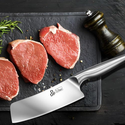 DDF iohEF Nakiri Kitchen Knife, Chef's Knife In Japanese Stainless Steel Professional Cooking Knives, Non-slip Ultra Sharp Knife with Ergonomic Handle - color: Nakiri Knife