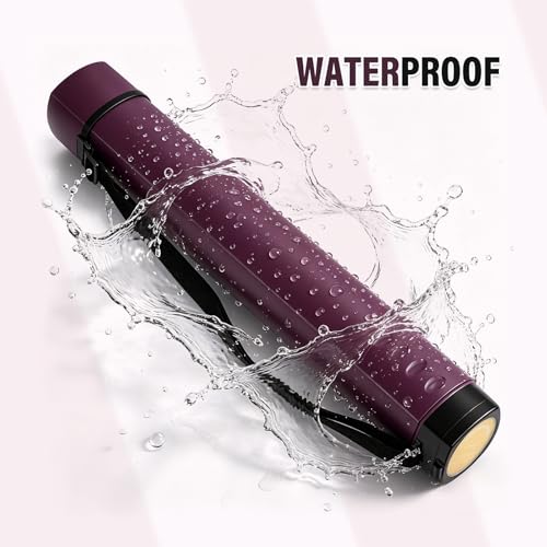 DEWEL Adjustable Poster Tube 24.5"-42", Waterproof Plastic Document Storage Tube Telescoping Carrying Case, Light Resistant Drawing Tube Painting Picture Tube Holder (Burgundy-Large Size) - color: Burgundy (Polygon), size: Large