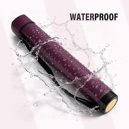 DEWEL Adjustable Poster Tube 24.5"-42", Waterproof Plastic Document Storage Tube Telescoping Carrying Case, Light Resistant Drawing Tube Painting Picture Tube Holder (Burgundy-Large Size) - color: Burgundy (Polygon), size: Large