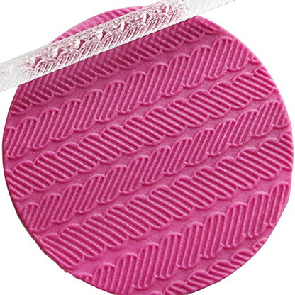 Rengue Acrylic Rolling Pin with 28 Patterns, Compliant Material, Comfortable Grip, 16 X 1 Cm, Lightweight for Dough and Pastry Acrylic Rolling Pin with 28 Patterns, Nan Kitchen (#14) - size: 52003 stripes