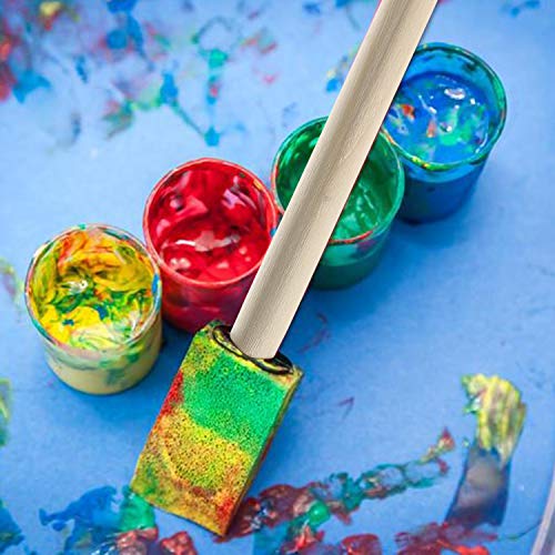 Bates Foam Paint Brushes, 1", 12 Pack - Sponge Brushes for Painting, Staining, and Mod Podge - color: Black, size: 1 inch, 12 Pack