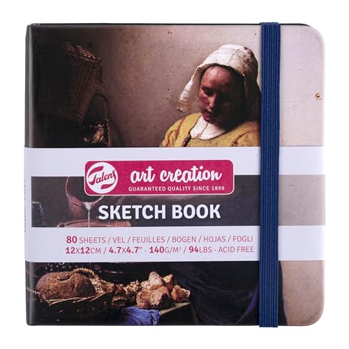 Talens Japan T9314-354M 478670 Art Creation Sketchbook, Drawing Notebook, 4.7 x 4.7 inches (12 x 12 cm), Vermeer - color: Vermeer, size: 12×12cm