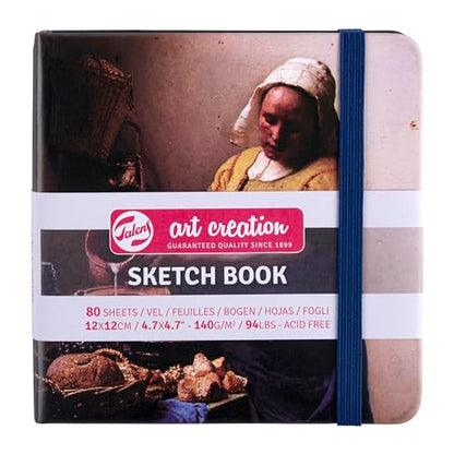 Talens Japan T9314-354M 478670 Art Creation Sketchbook, Drawing Notebook, 4.7 x 4.7 inches (12 x 12 cm), Vermeer - color: Vermeer, size: 12×12cm