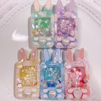 FUNSHOWCASE Resin Shaker Molds Set Mobile Phones Keychain Charm Pack of 8 Silicone Trays Seal Films Precision Tip Applicator Bottle Kit Bundle - color: Mobile Phones Craft Pack of 8