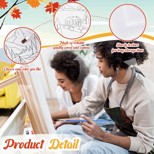 Sherr 285 Pcs 30 Sets Sip and Paint Kit for Adults, Pre Drawn Canvas Kit for Painting Acrylic Painting Favor Bulk for DIY Birthday Gifts Adult Date Night Party Suppliers(Beautiful Scenery) - style: Beautiful Scenery